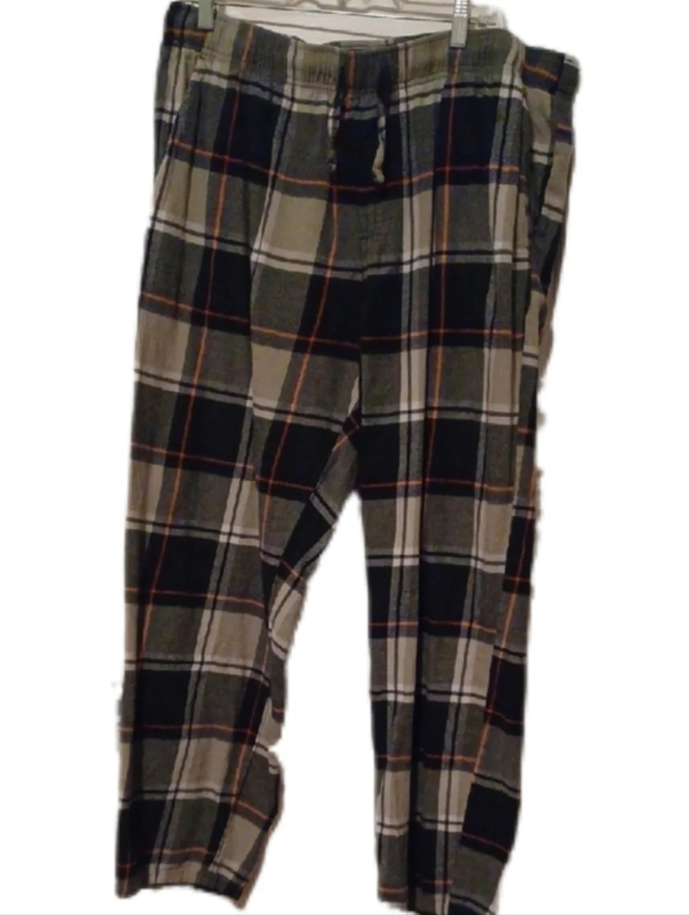 --Old Navy Men's Black, Gray & Cream Plaid Sleapwear Pants Size XXLarge Cotton